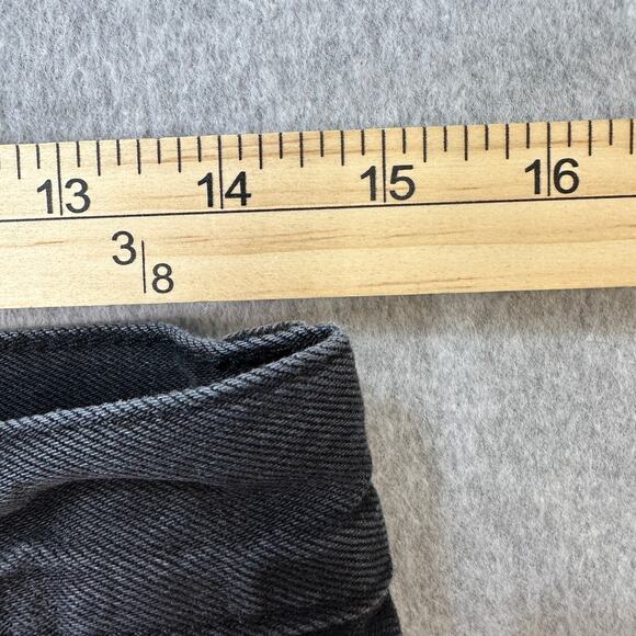 Pistola Denim Short WMNS 27High Rise Cut-Off Distressed Black Straight Zip Fly - Picture 7 of 9